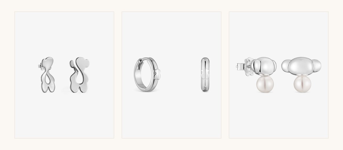 Pendientes TOUS oso Strain, aros Basics y perlas Head to TOUS