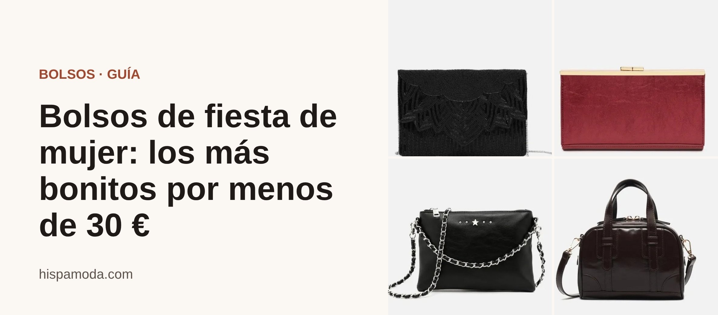 Portada: Bolsos de fiesta de mujer: los más bonitos por menos de 30 €