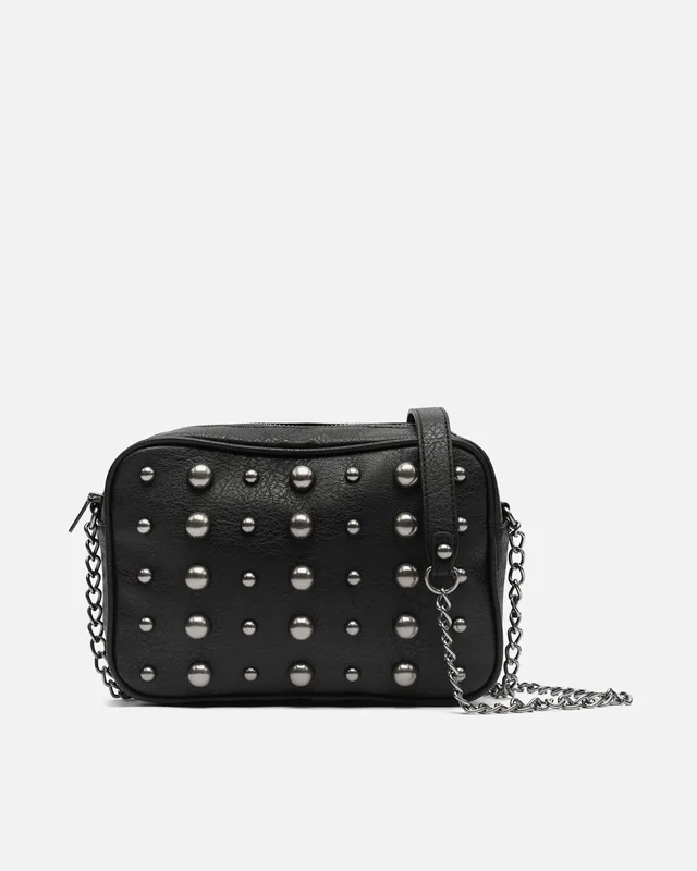 Bolso bandolera pequeño Banteri con tachuelas de Misako, en negro