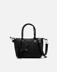 Cloti bolso tote en nylon con asa bandolera extraíble y detalle colgante de Misako