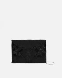 Bolso de fiesta Ibiza de Misako con abalorios, en negro