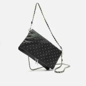 Bolso bandolera Tachita con doble asa y microtachuelas de Misako, en negro