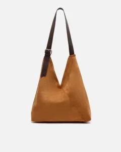 Vire bolso hobo grande efecto ante con cierre de botón de Misako