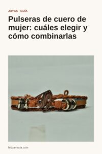 Pin de Pinterest: pulsera trenzada de cuero marrón con adornos metálicos