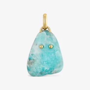 Colgante con baño de oro 18 kt sobre plata y amazonita TOUS Boo