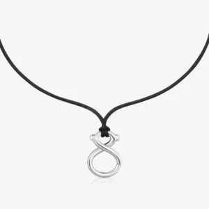 Collar de plata y cordón TOUS Infinity