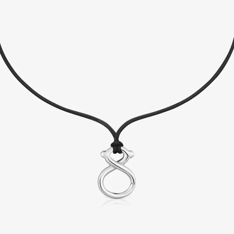 Collar de plata y cordón TOUS Infinity