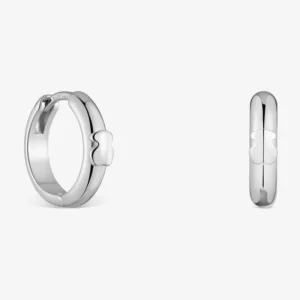 Pendientes de aro de plata con oso de 12 mm TOUS Basics