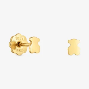 Pendientes de oro amarillo de 18 kt con motivo oso Basics de TOUS