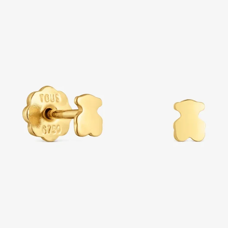 Pendientes de oro amarillo de 18 kt con motivo oso Basics de TOUS