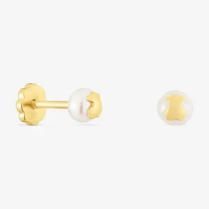 Pendientes de oro amarillo y perlas cultivadas Basics de TOUS