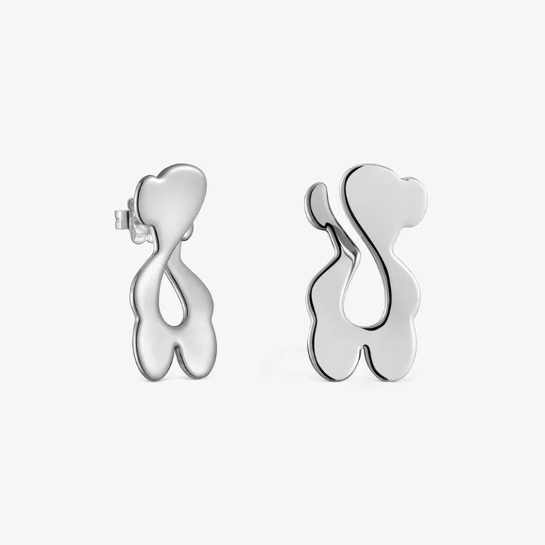 Pendientes de oso en acero TOUS Strain