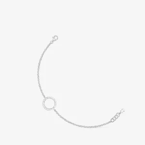 Pulsera de plata con disco Straight de TOUS