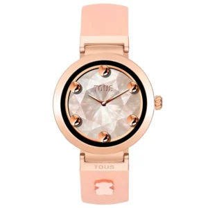 Smartwatch S-CONNECT CHARMS con correa nude y motivos de acero rosado de TOUS