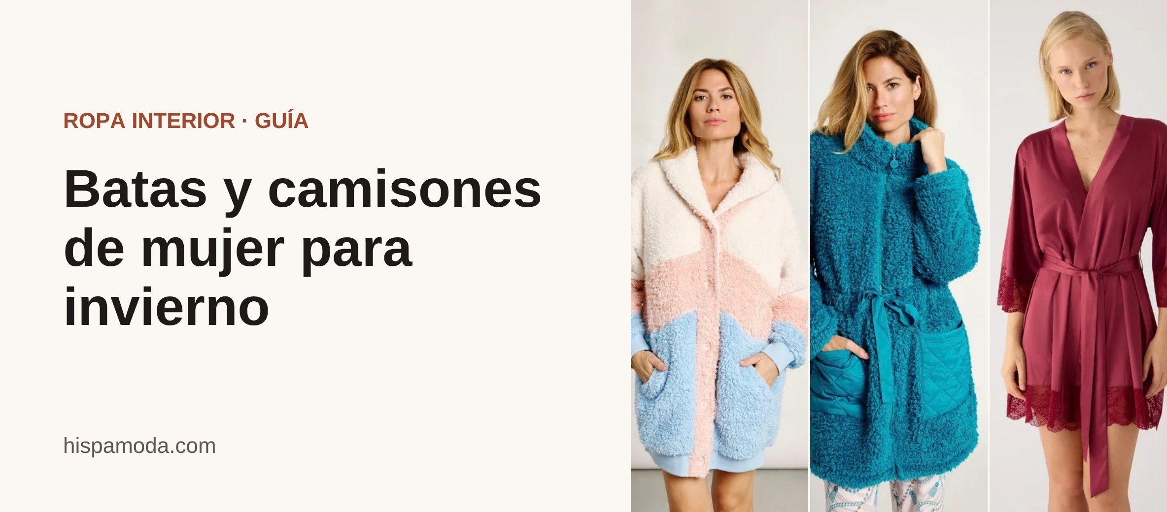 Portada: Batas y camisones de mujer para invierno