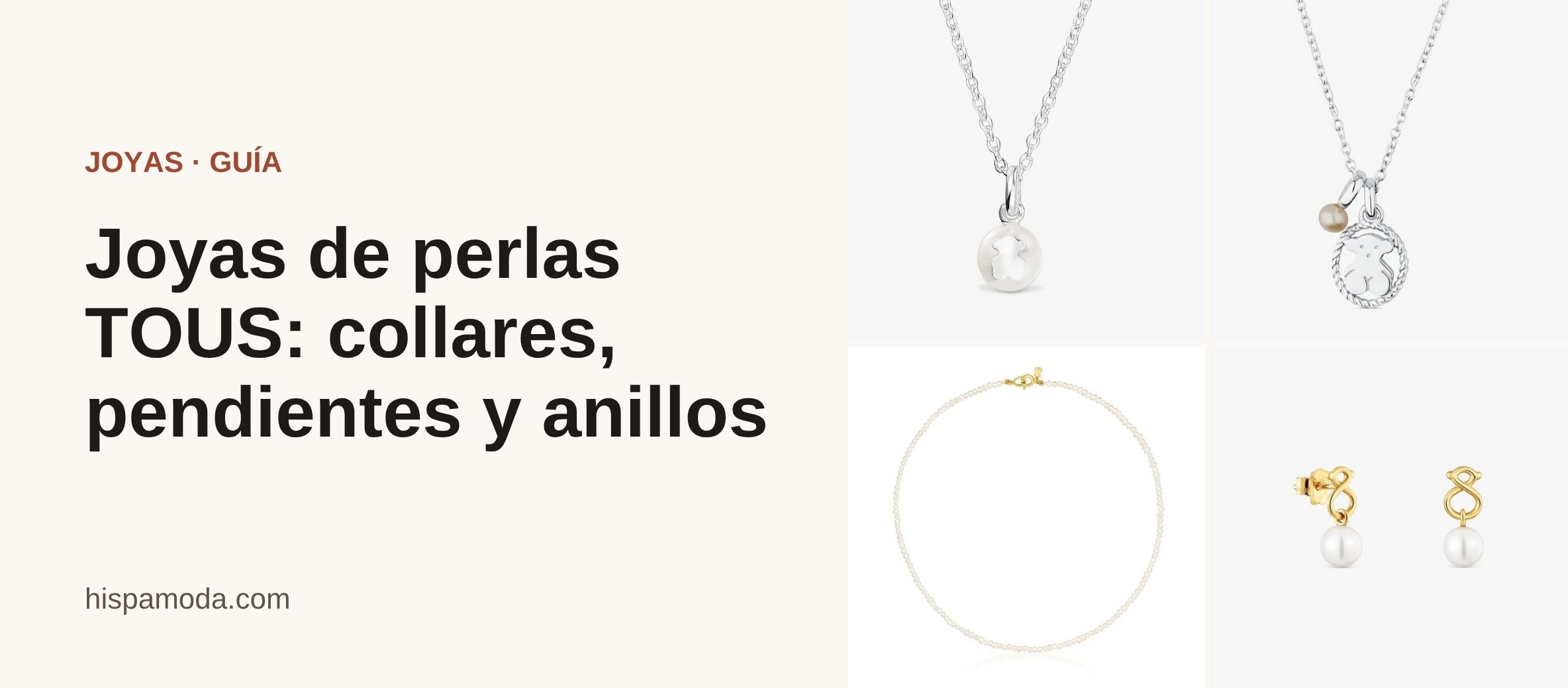 Portada: Joyas de perlas TOUS: collares, pendientes y anillos