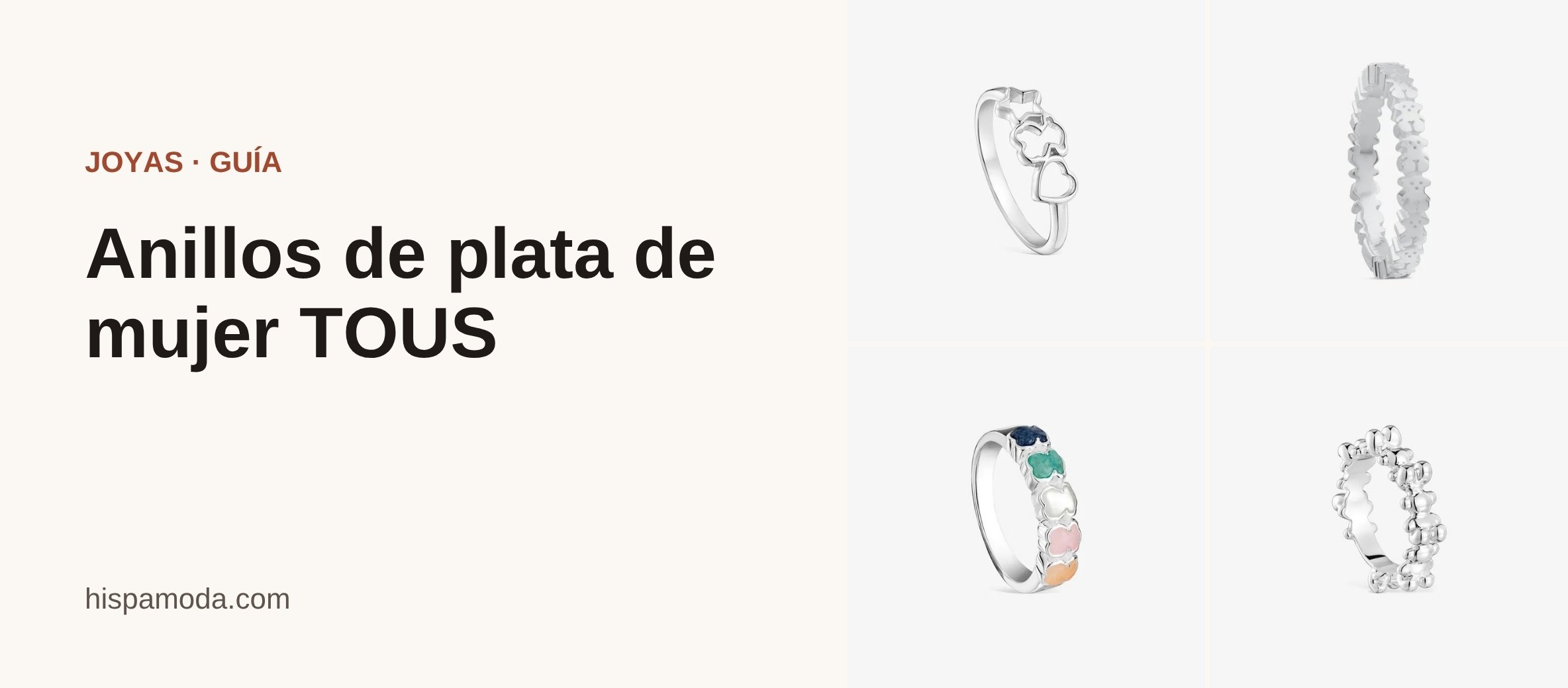 Portada: Anillos de plata de mujer TOUS