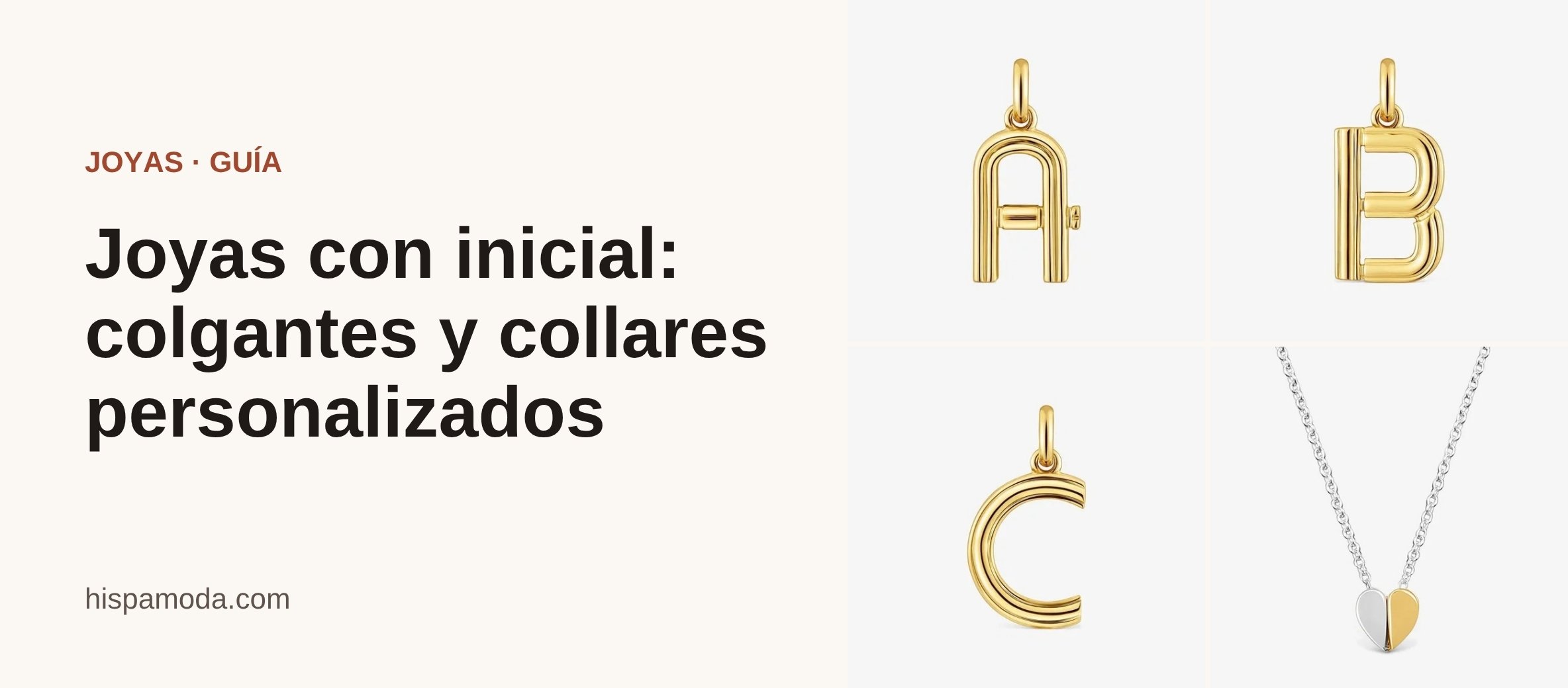 Portada: Joyas con inicial: colgantes y collares personalizados