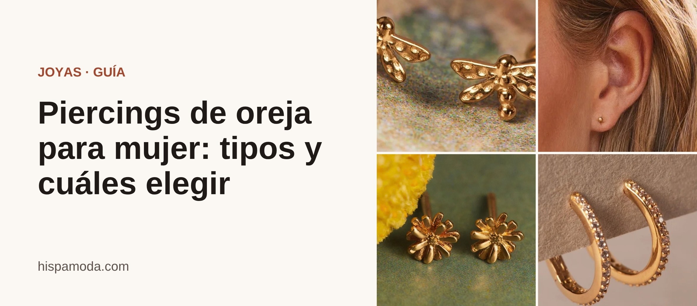 Portada: Piercings de oreja para mujer: tipos y cuáles elegir