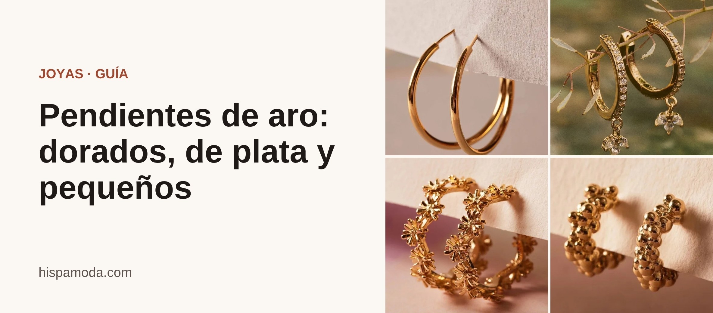 Portada: Pendientes de aro: dorados, de plata y pequeños